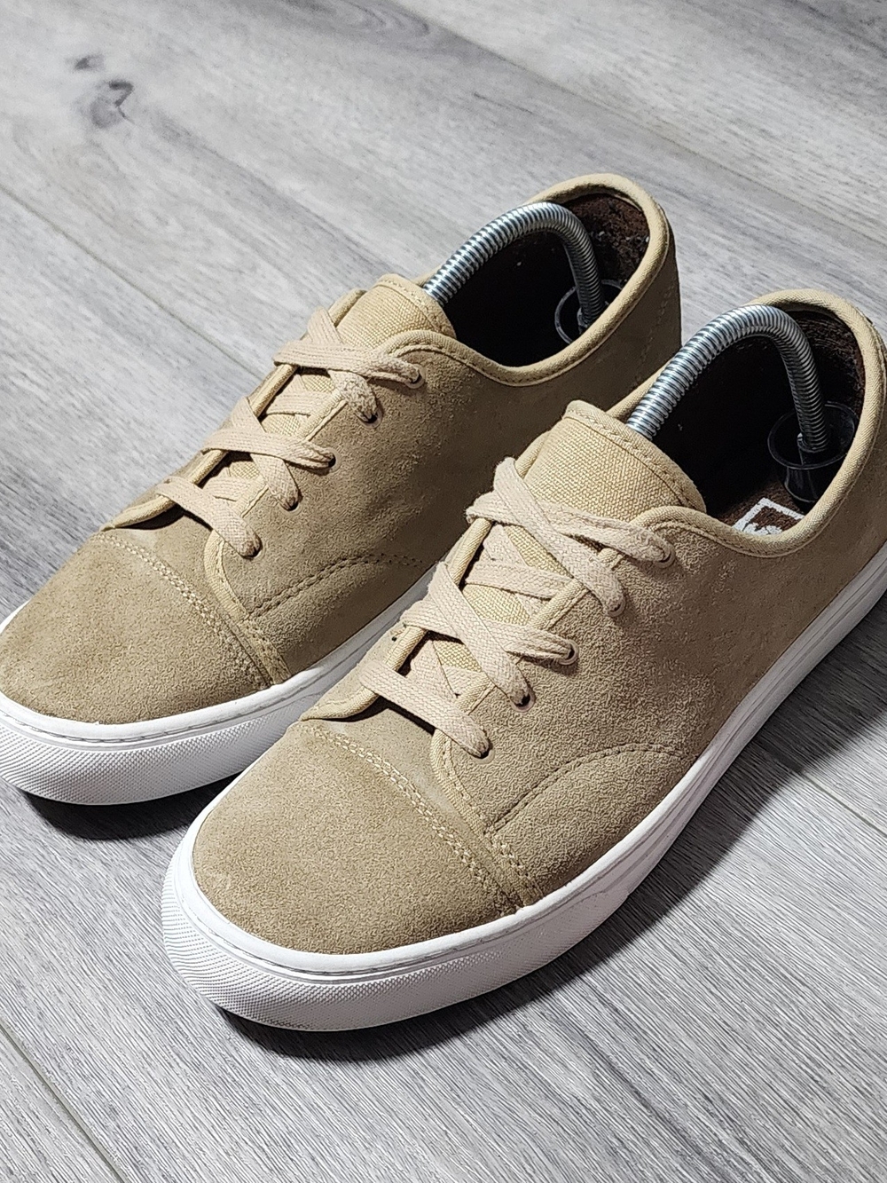 Vans Suede Sneakers in Tan with White Soles